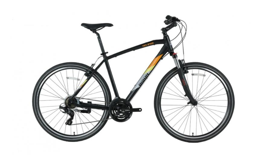 Bisan TRX 8100 52Cm Mat Siyah Sarı Şehir Bisikleti