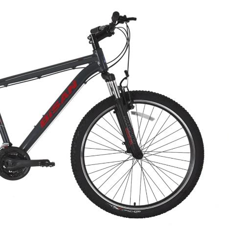 Bisan Atlas 26 V fren 43 Cm Parlak Gri Kırmızı MTB Dağ Bisikleti