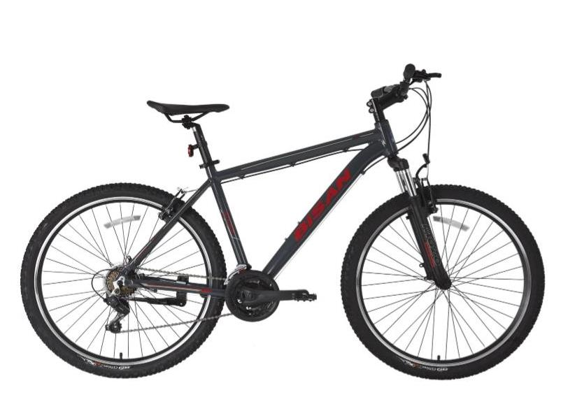 Bisan Atlas 27.5 V Fren 48 Cm Parlak Gri Kırmızı MTB Dağ Bisikleti