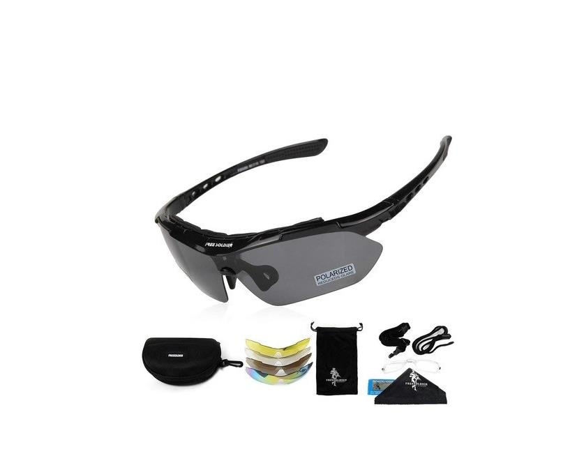 Soldıer Xbyc G4668 Bisiklet Sürüş Gözlüğü 5 Lensli Siyah Çerçeveli Çok Renkli
