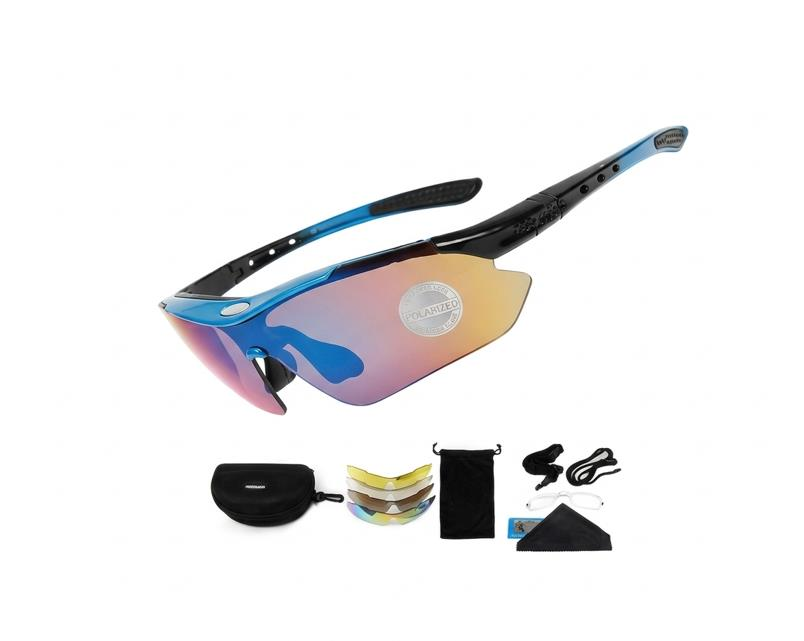 Soldıer Xbyc G4668 Bisiklet Sürüş Gözlüğü 5 Lensli Mavi Çerçeveli Çok Renkli