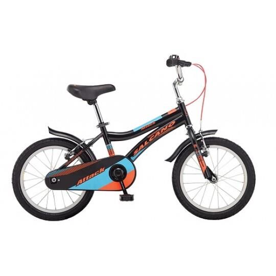 Salcano Attack 16 Jant Siyah Turuncu Çocuk Bisikleti