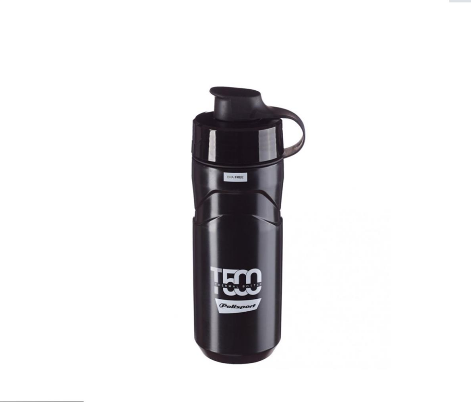 Polisport T500 Thermal Matara 500ML - Bisiklet Suluk Siyah Renk