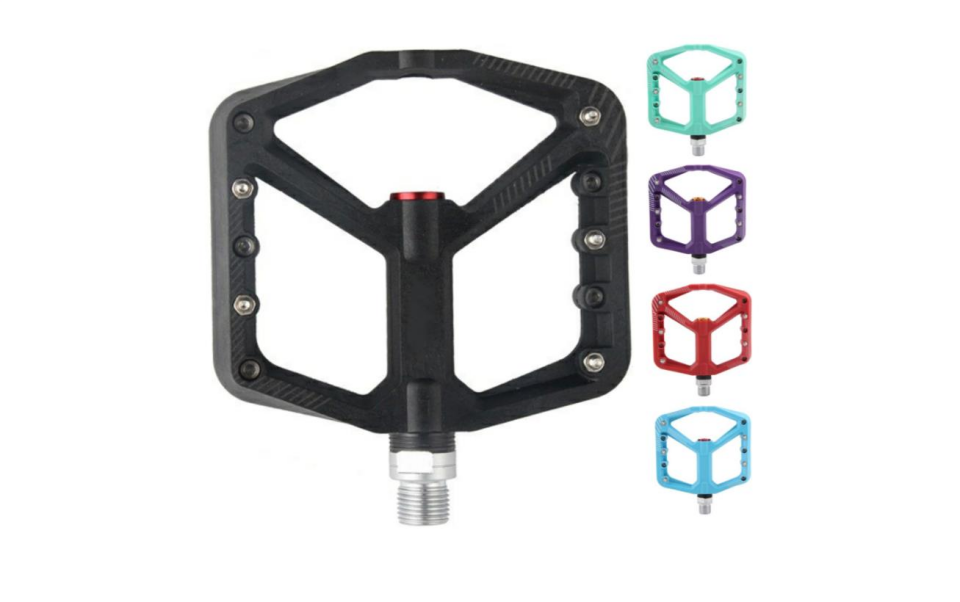 BRIVIGA - TURKUAZ Naylon Bisiklet Pedalı (1DU + 1 Kapalı Rulman, 110x125mm, 300g)