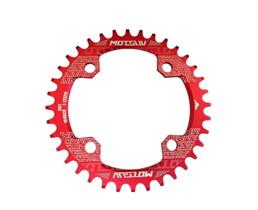 Motsuv Aynakol Dişli Yaprağı 36T 104Bcd Kırmızı 8/9/10/11 S
