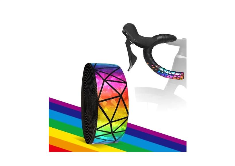 BRIVIGA  Ayna Efektli PU+EVA Bisiklet Gidon Bandı (Parlak Renkli)