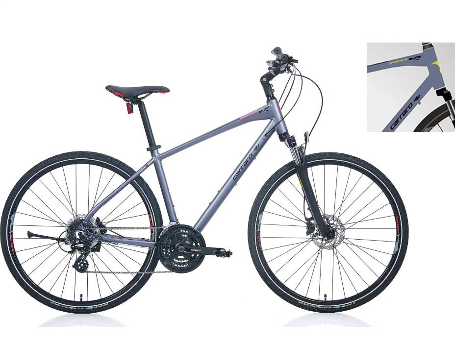 Carraro Sportive 225 457H 24-V HD Mat Antrasit-Siyah-Sarı Şehir Bisiklet