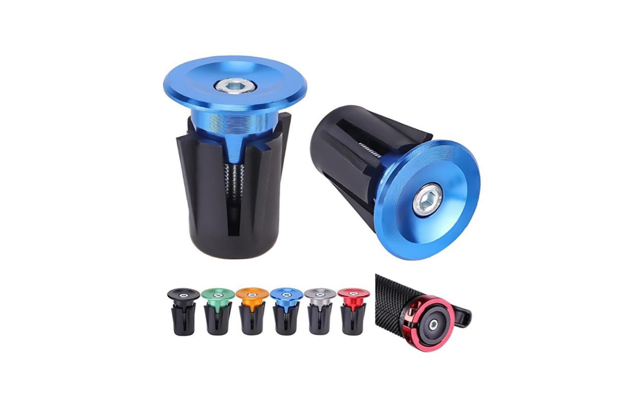 BRIVIGA - Mavi Alüminyum+Plastik 22-24mm Gidon Ucu Tıpa (1 Çift)