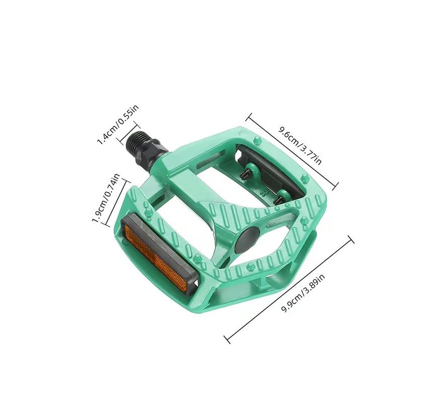 XBYC 1809 Bilyalı Bisiklet Pedalı MTB Alüminyum Alaşımlı Reflektörlü Pedal Cam Göbeği Renk