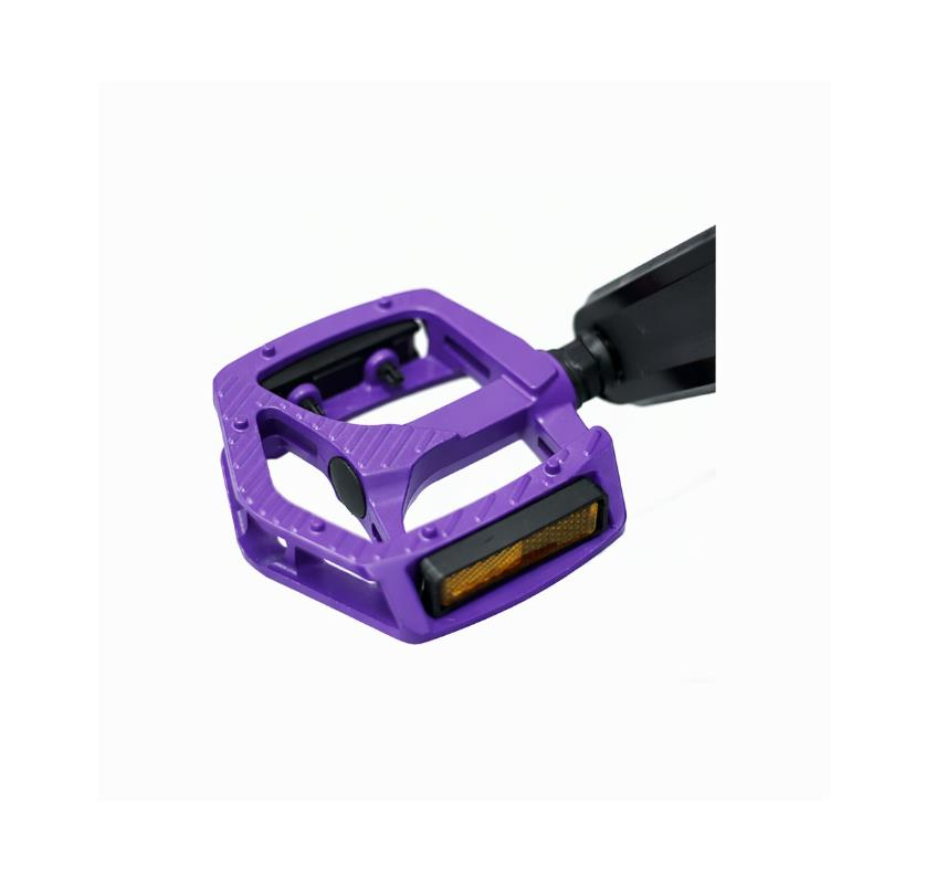 XBYC 1809 Bilyalı Bisiklet Pedalı MTB Alüminyum Alaşımlı Reflektörlü Pedal Mor  Renk