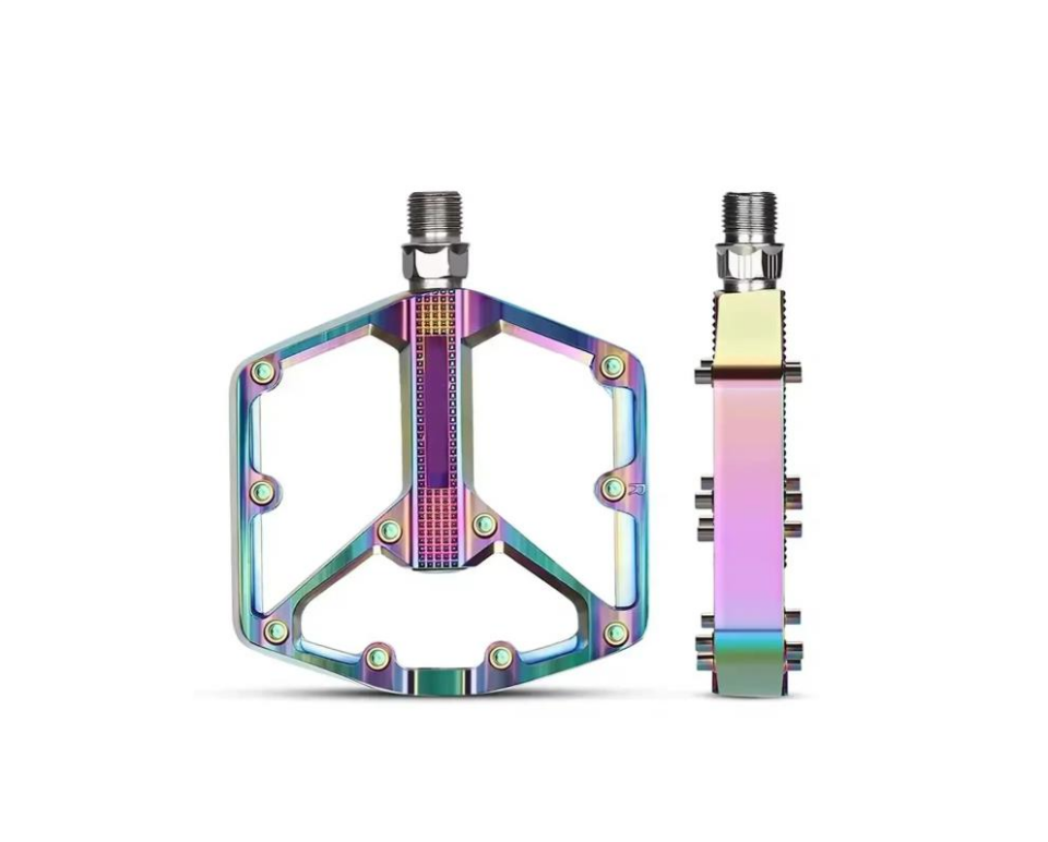 XBYC 1818 Rainbow Alüminyum Rulmanlı Bisiklet Pedalı Ultra Hafif Freeride Platform Pedal