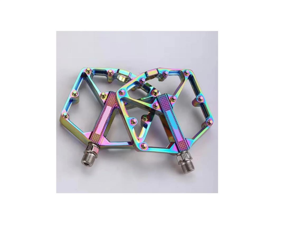 XBYC 1818 Rainbow Alüminyum Rulmanlı Bisiklet Pedalı Ultra Hafif Freeride Platform Pedal