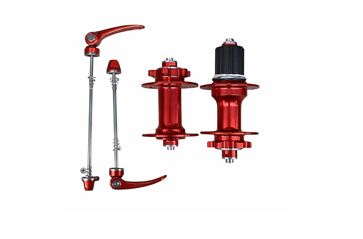 Forte GT Hub Sesli Ön Arka Göbek Seti Kırmızı XYBC-680 Mandallı 6 Vida Disk