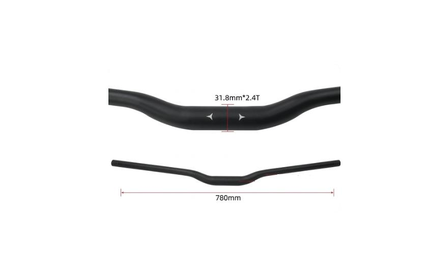 Renkli Aliminyum Gidon Siyah Renk 78CM