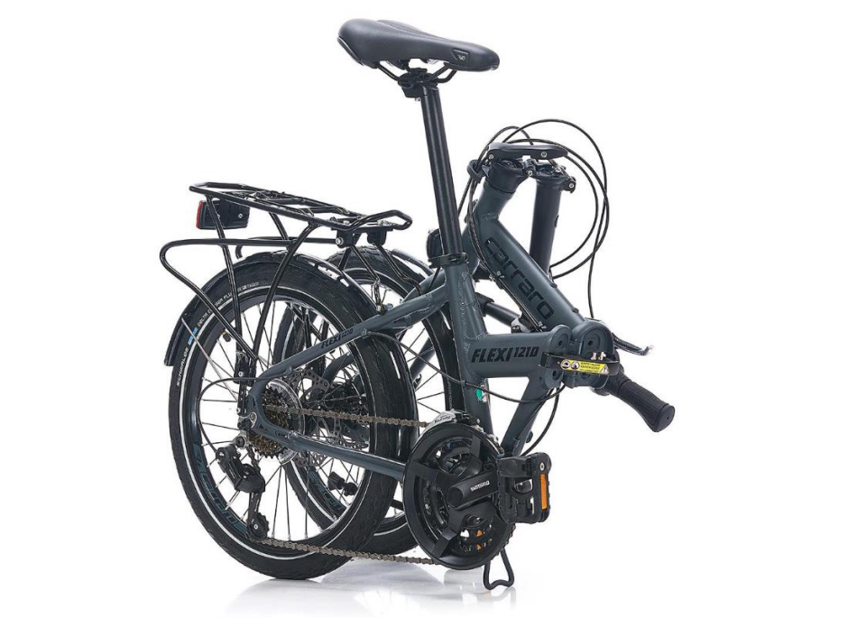 Carraro Flexi 121D 350H Katlanabilir Bisiklet Mat Navy-Mavi-Siyah-Kahverengi