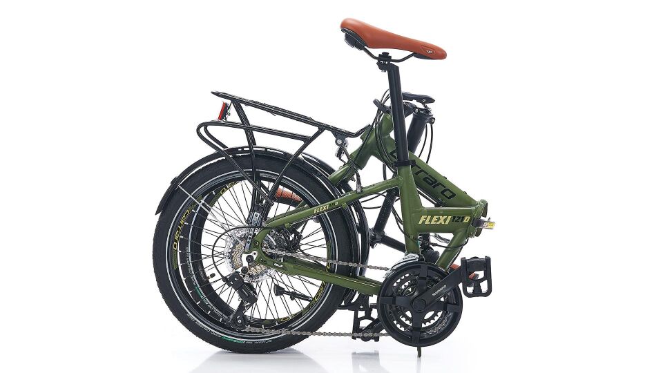 Carraro Flexi 121D 350H Katlanabilir Bisiklet Mat Haki-Yeşil-Siyah