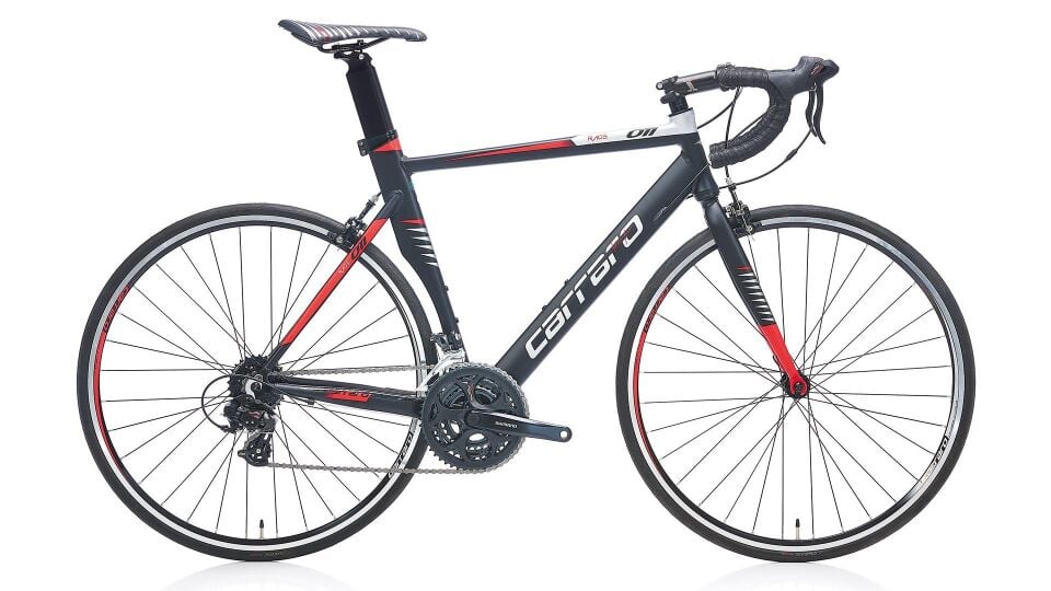 Carraro Race 011 Aero 540H Yol Bisikleti Mat Siyah-Kırmızı-Gümüş