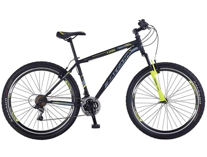 Salcano City Lion V 19'' Gezi Bisikleti Mat Antrasit Gri-Sarı-Gri