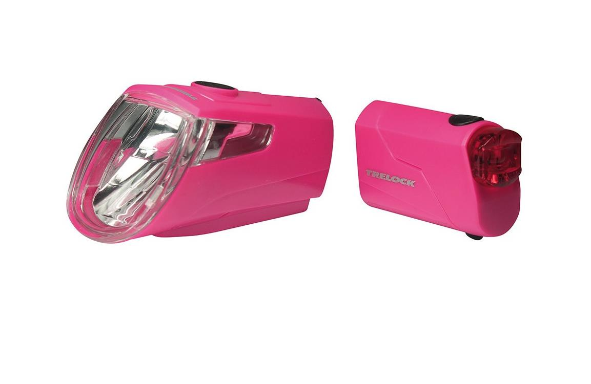 Trelock LS 360 I-Go Eco / LS 720 -Bisiklet Aydınlatma Seti Pembe