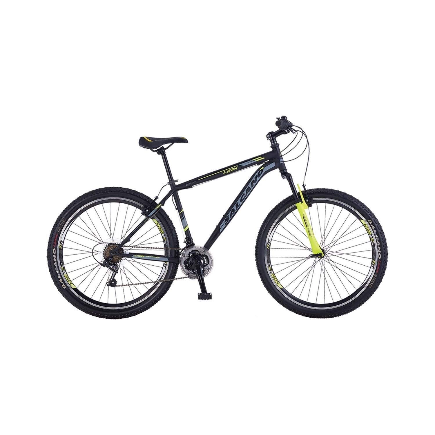 Salcano Lion 26 HD 18'' Mat Siyah Yeşil Gri Dağ Bisikleti
