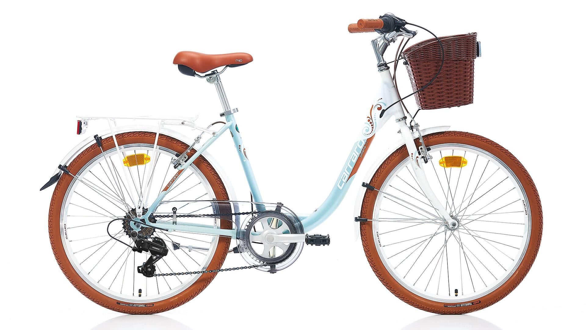 Carraro Juliana 24 430H Şehir Bisikleti Beyaz-Turkuaz-Kahverengi
