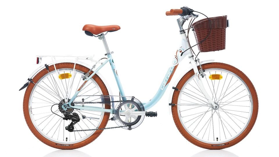 Carraro Juliana 24 430H Şehir Bisikleti Beyaz-Turkuaz-Kahverengi