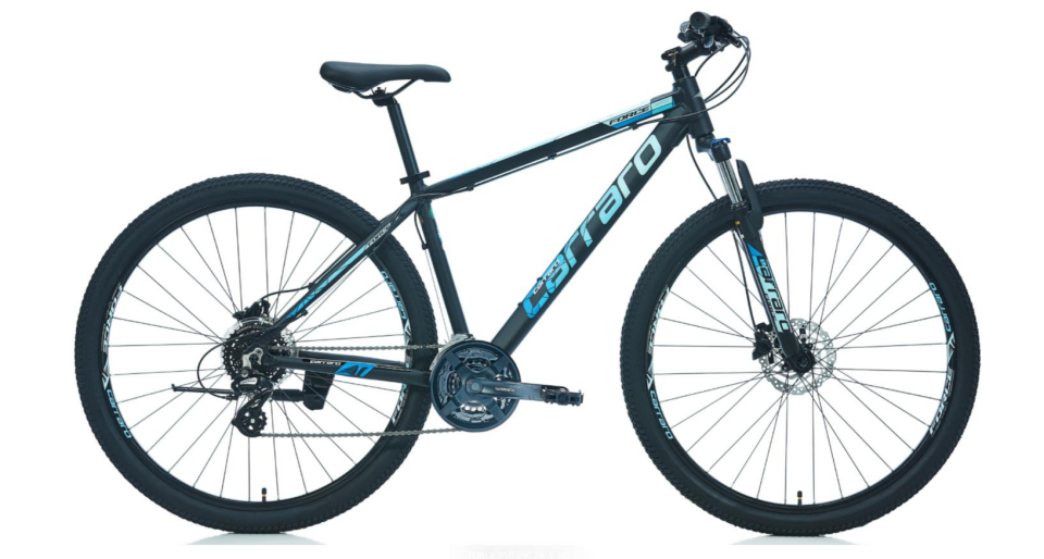 Carraro Force 950 440H Dağ Bisikleti Mat Siyah-Mavi-Açık Gümüş