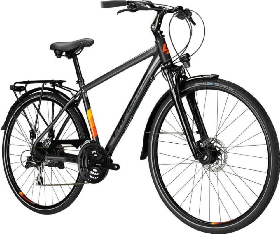 Lapierre Trekking 3.0 H Disk 56cm Şehir Tur Bisikleti Antrasit Siyah Turuncu