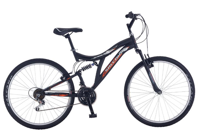 Salcano Hector 26V  Mat Siyah Kırmızı Dağ Bisikleti