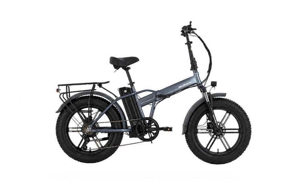 E-Folding F3 Bisan Elektrikli Bisiklet 1X7 Vites Gümüş Gri