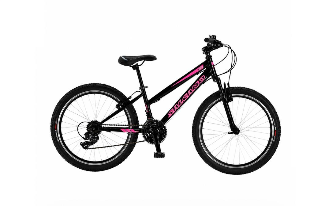Salcano Lily 24 V Çocuk Dağ Bisikleti 21 Vites Siyah Pembe