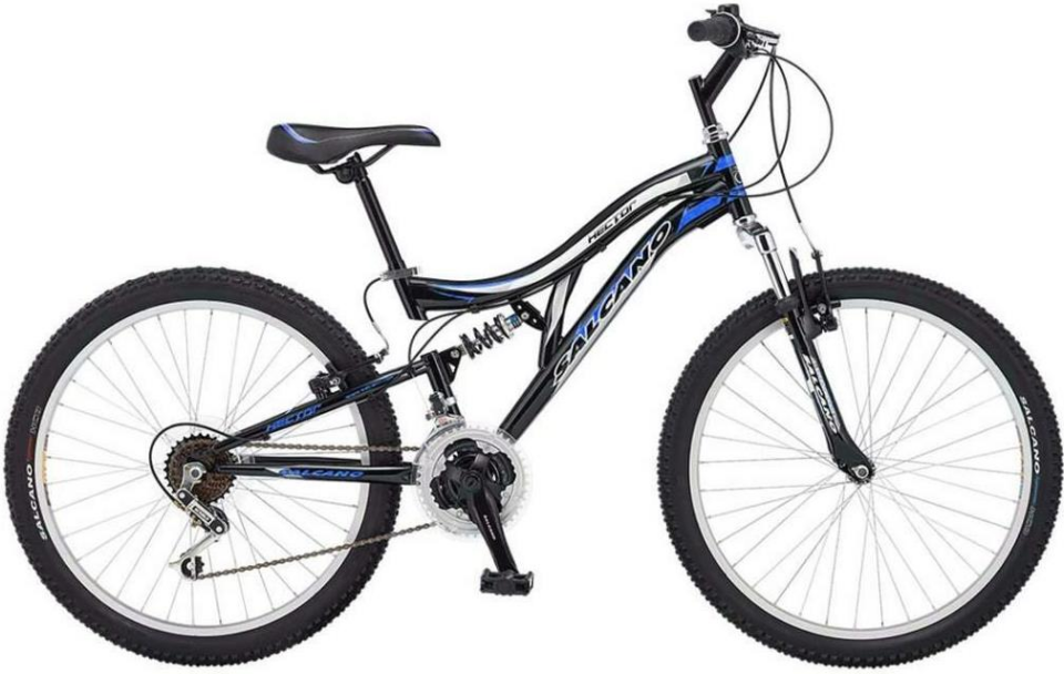Salcano Hector 26V Mat Siyah Mavi Dağ Bisikleti