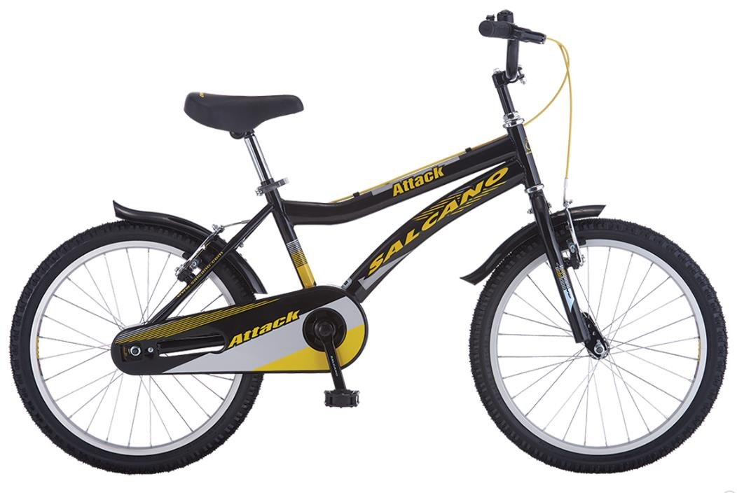 Salcano Attack 20 Jant Siyah Sarı Çocuk Bisikletii