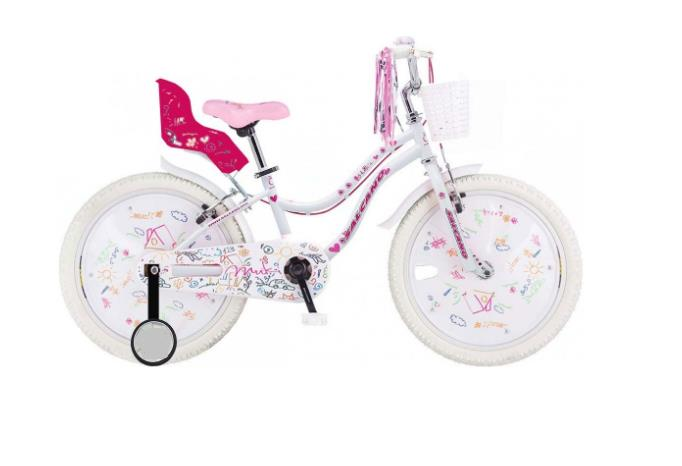Salcano Muki 20 Beyaz Pembe Kız Çocuk Bisikleti