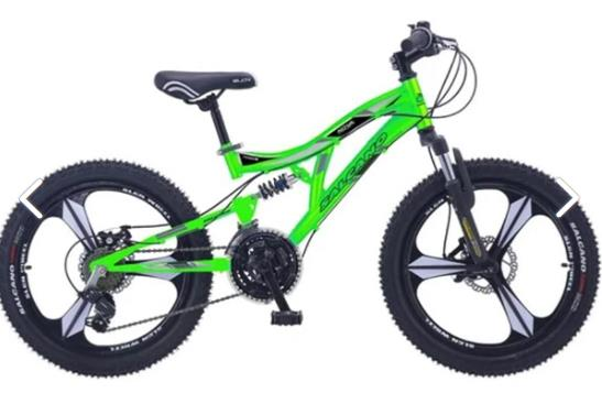 Salcano Nova 20 Monoblok Wheel Yeşil Siyah Gri Vitesli Çocuk Bisikleti