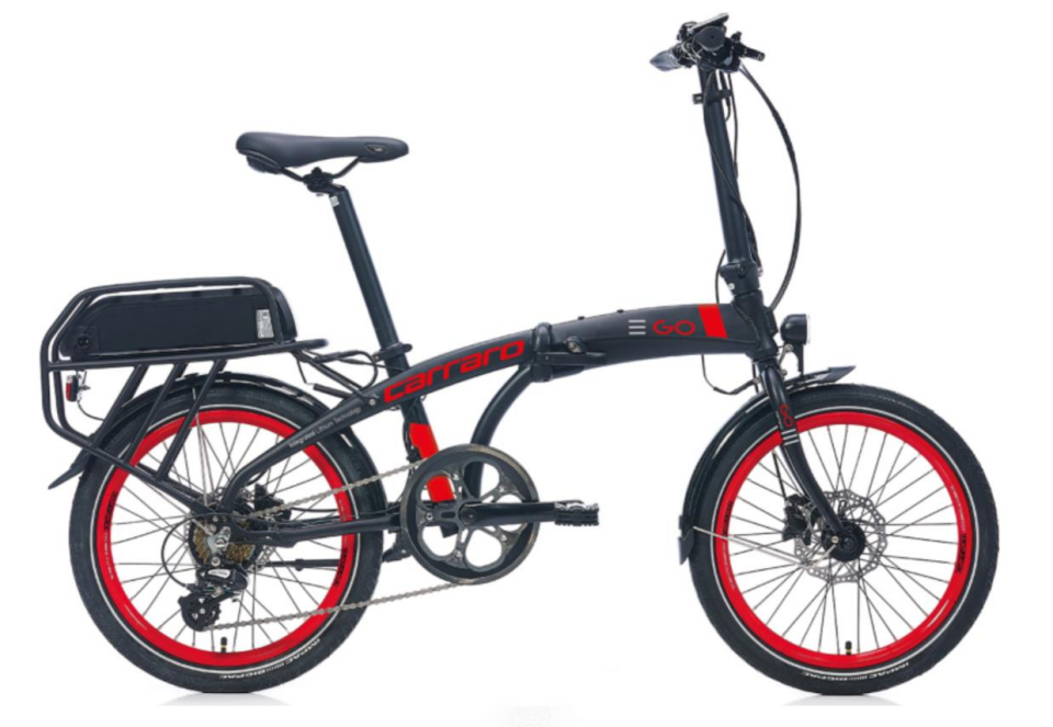 Carraro E-line E-Go 2.1 E-bike 20 Jant Katlanır Elektrikli Bisiklet Siyah Turkuaz