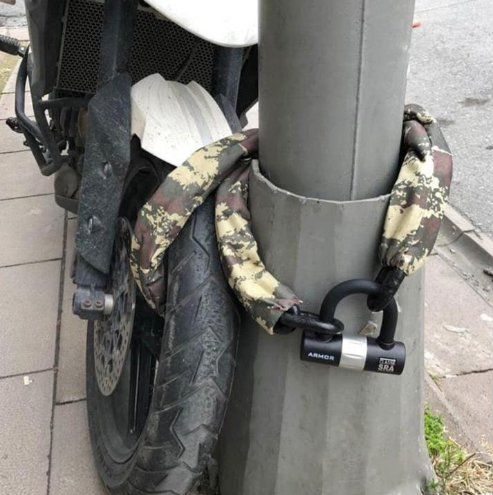 Armor Motosiklet Zincir Kilit ( 180cm-10mm ) Dövme Çelik Zincir U Bar