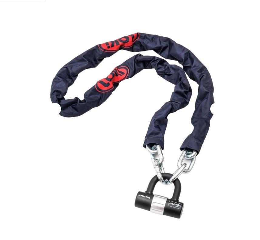 Armor Loki 812 12 Mm Kalınlık 1.50 Metre Motosiklet Scooter Zincir Kilit Armor Disk Kilidi U Bar