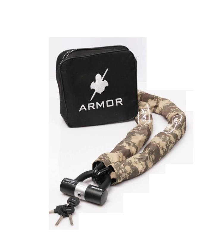 Armor 714 Mv Ölçü 14mm X 180cm Motorsiklet Için Yüksek Güvenlikli Zincirli Kilit