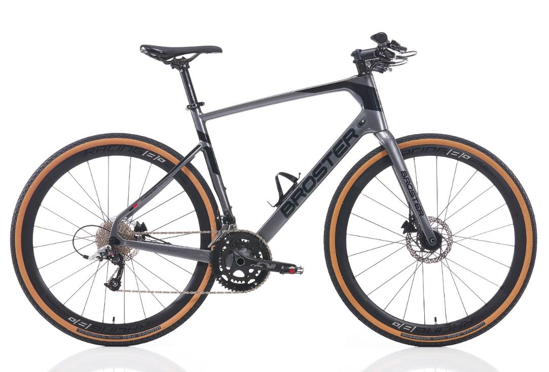 Broster Enduro CR1000 54Cm Hybrid Full Karbon Gravel Gri Siyah