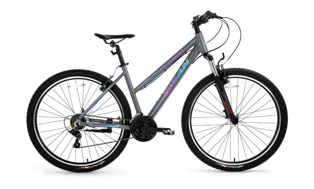 Bisan Athena 26V 43Cm Metalik Gri Mavi Mor Dağ Bisikleti