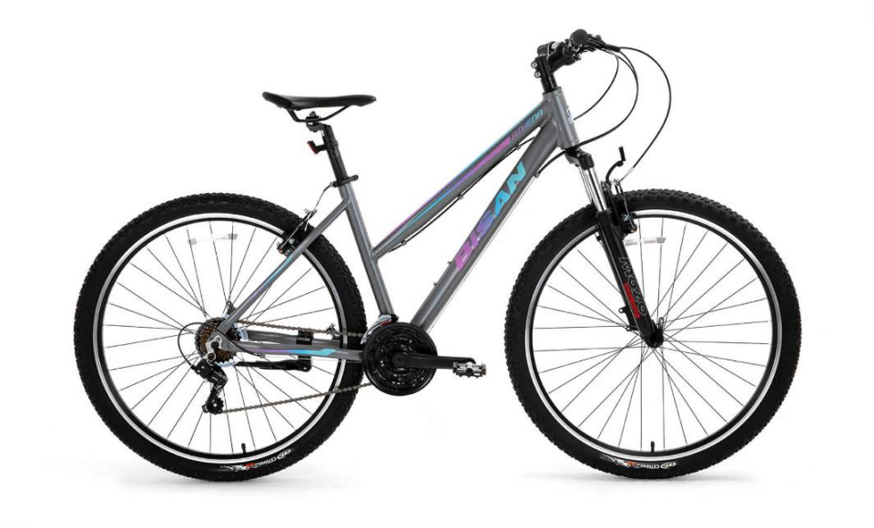 Bisan Athena 26V 43Cm Metalik Gri Mavi Mor Dağ Bisikleti