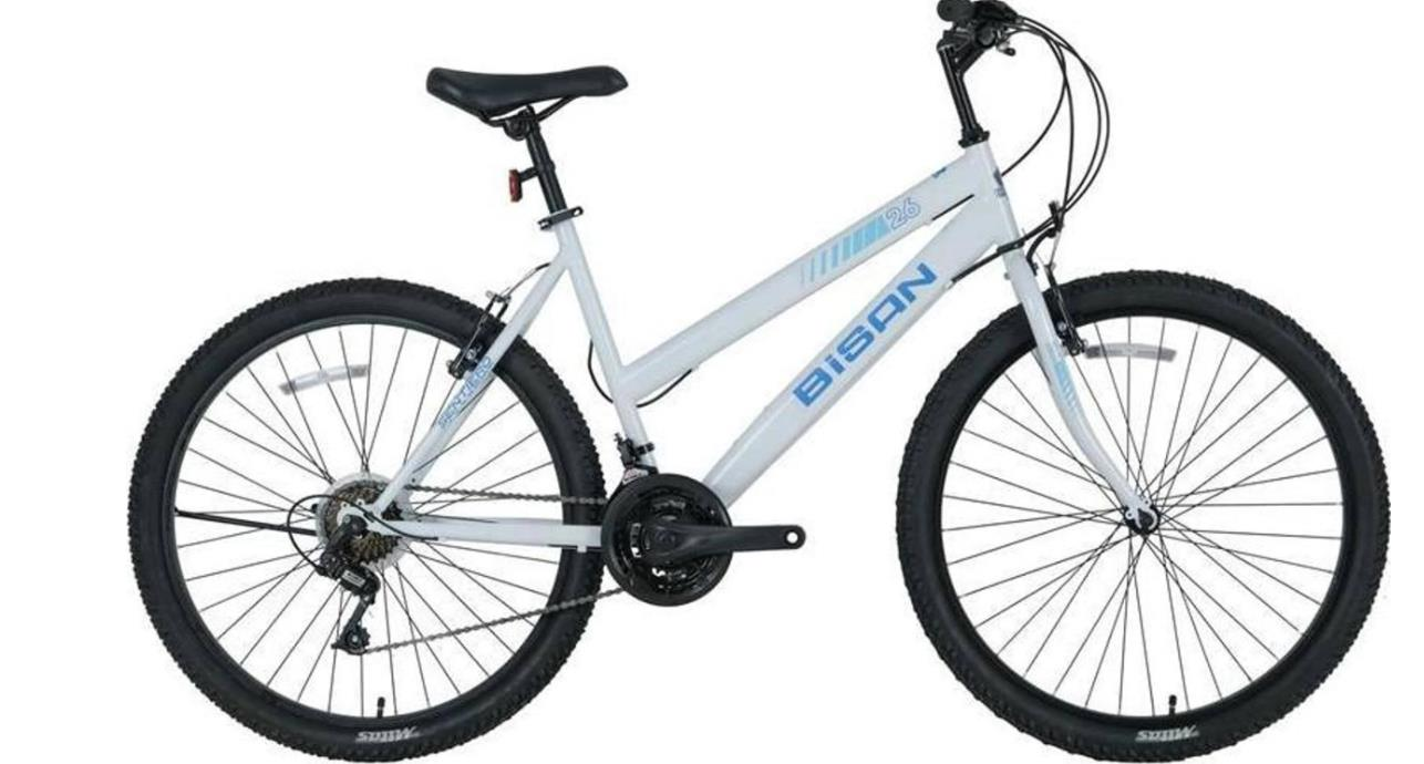 Bisan Sentiero 24 Jant V Fren 21 Vites Dağ Bisikleti Metalik Beyaz Mavi