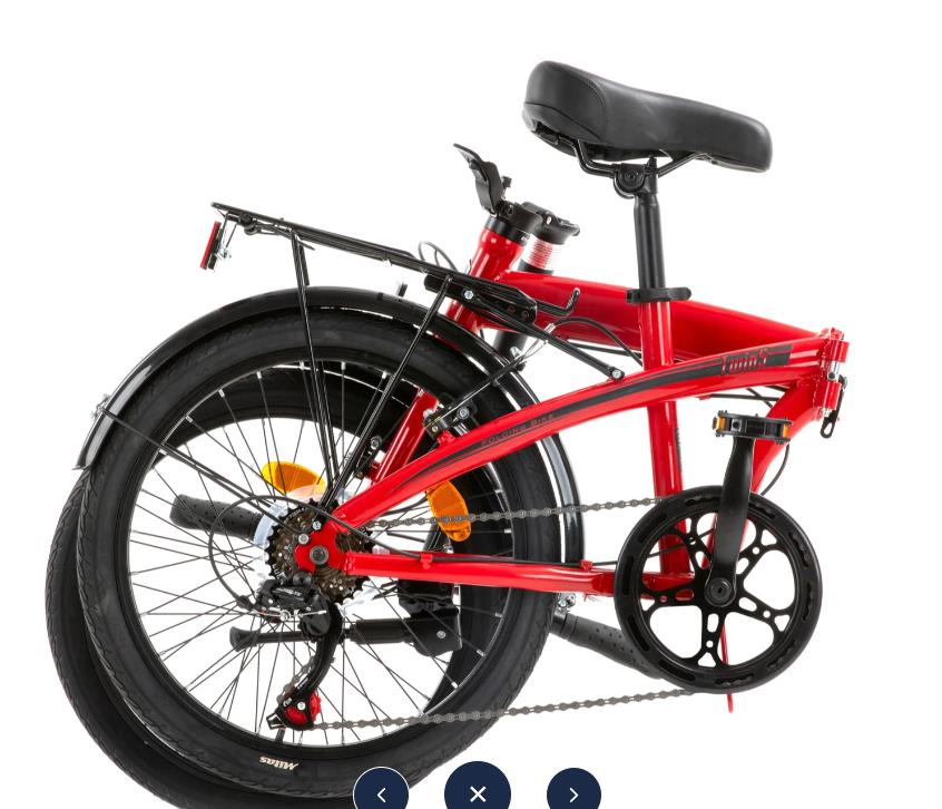 Bisan TWİN-S Katlanır Bisiklet 20 Jant Kırmızı Siyah