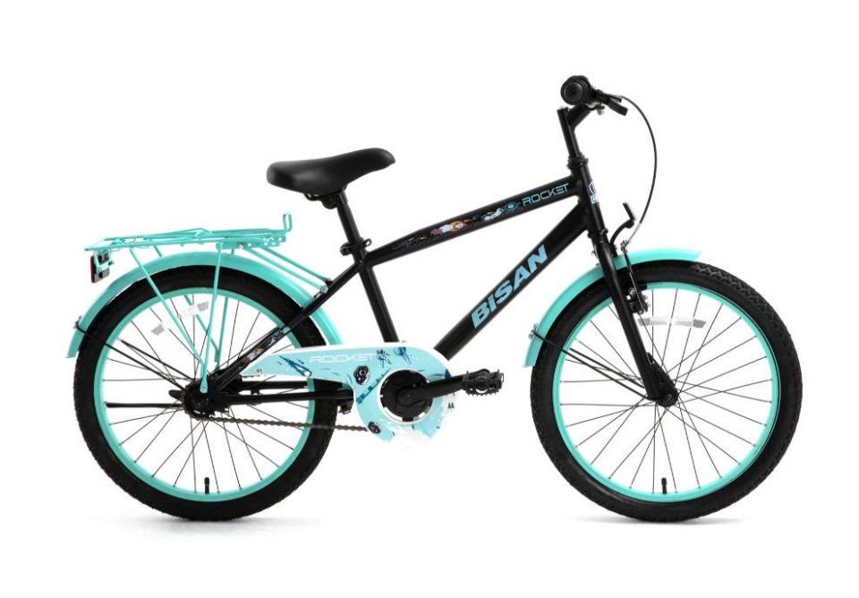 Bisan Rocket 20 Jant Siyah Turkuaz Çocuk Bisikleti