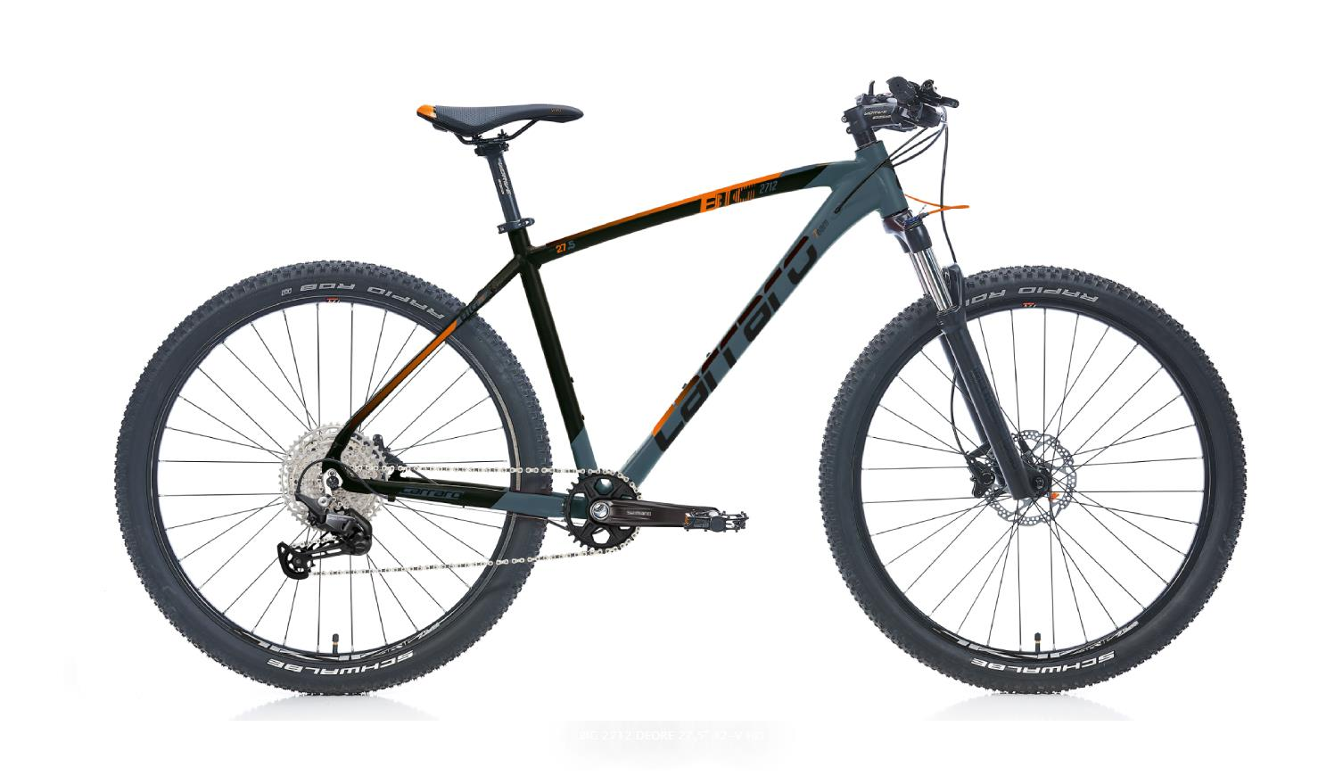 Carraro Bıg 2712 Deore 27.5 Jant 48cm  12 Vites Mat Gece Mavisi Turuncu Dağ Bisikleti