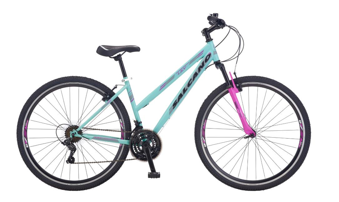 Salcano City Lily V17'' %80 Mat Turkuaz Mor Gri Kadın Şehir Bisikleti