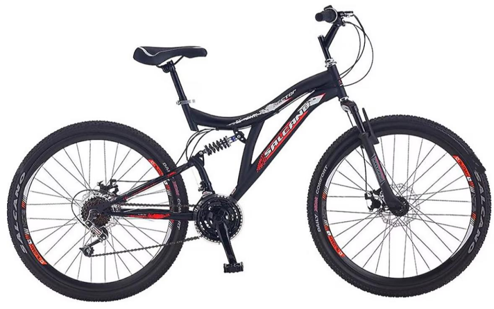 Salcano Hector 24 Mekanik Dİsk Fren 21 Vites Siyah Kırmızı Çocuk Dağ Bisikleti