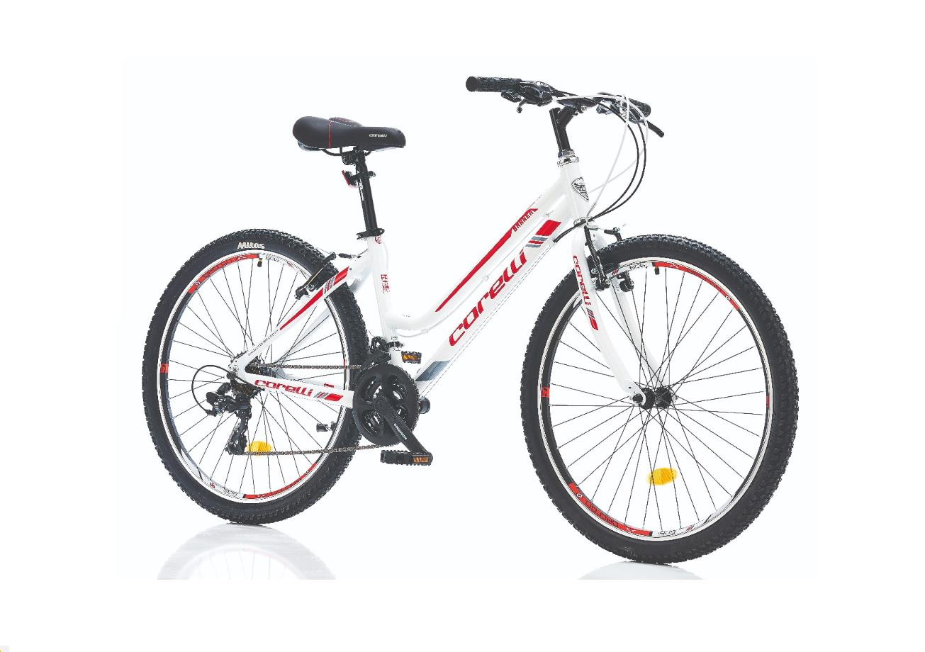 Corelli Banner 24 Jant V fren Beyaz Kırmızı Çocuk Dağ Bisikleti