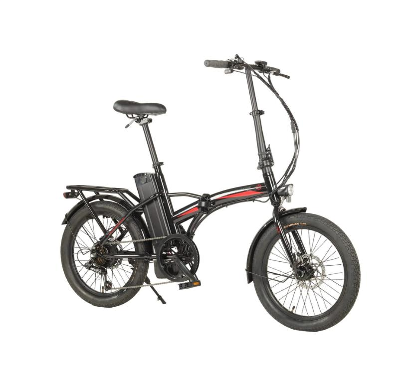 Elektrone Nord 20 Katlanır E- Bike Siyah Kırmızı Füme